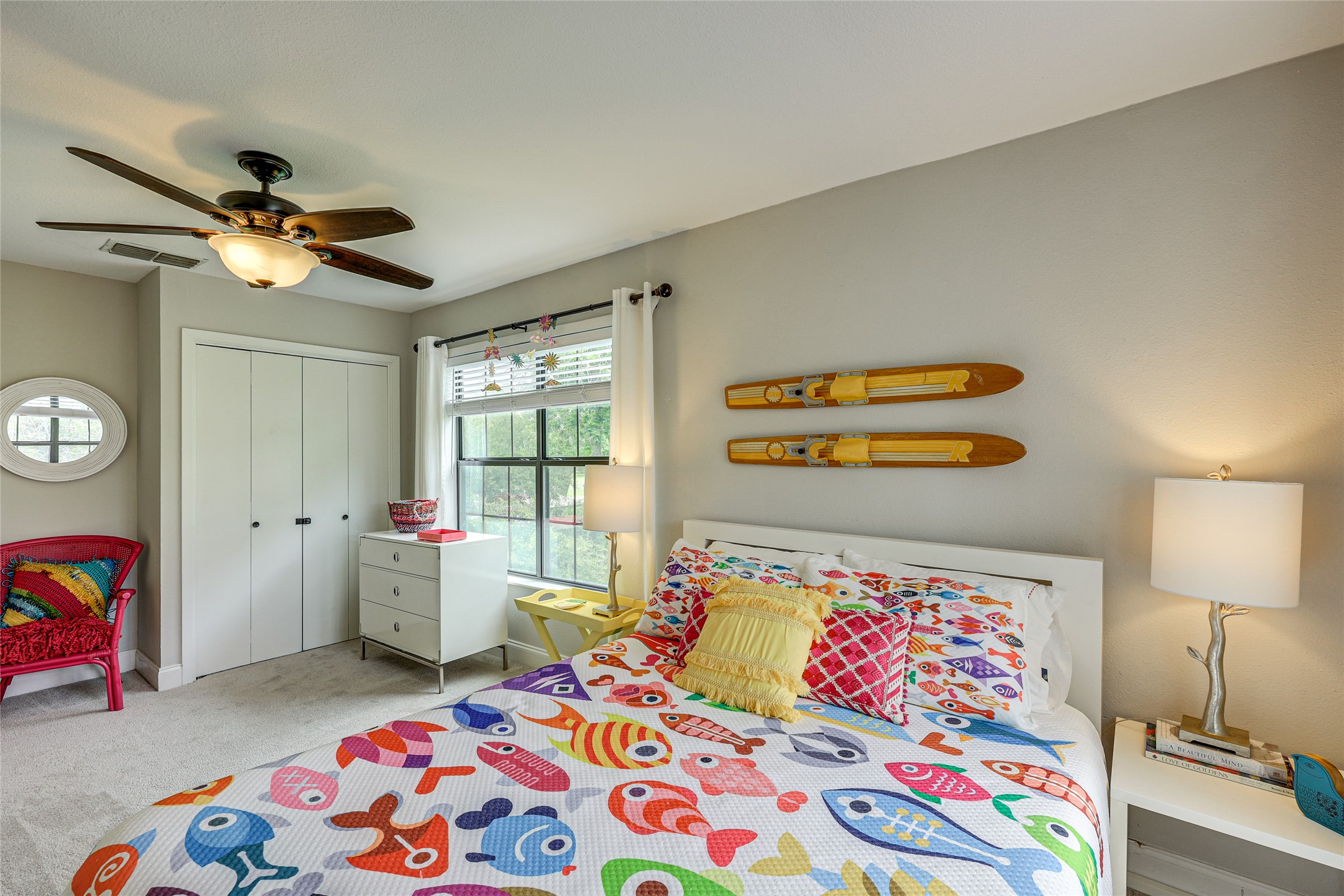 279 Waltons Way Seguin, TX 78155 - Photo 30 of 40 Second bedroom upstairs features one walk-in closet and two additional closets. New light fixture and carpet (Oct 24)