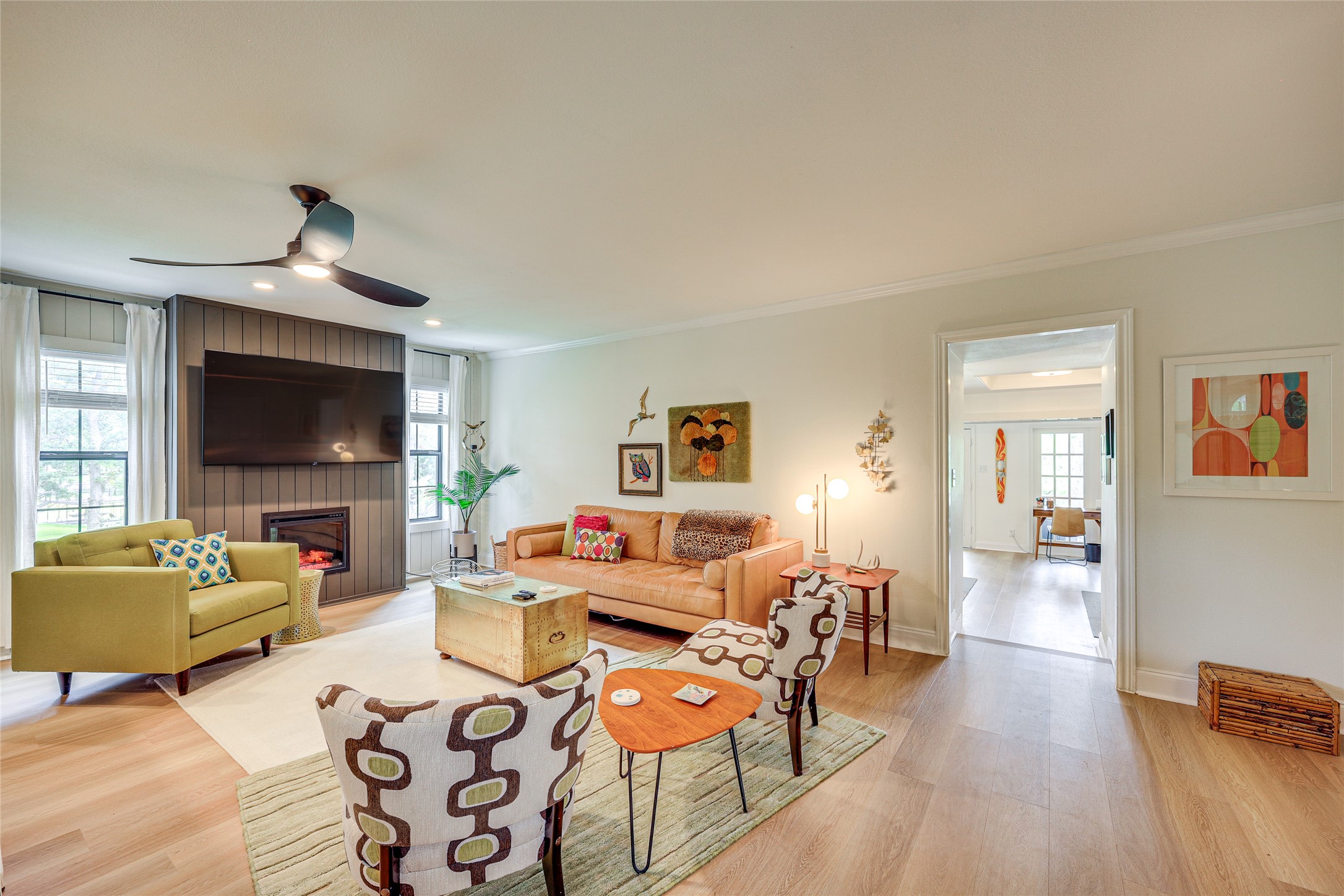 279 Waltons Way Seguin, TX 78155 - Photo 7 of 40 a living room with furniture and a flat screen tv