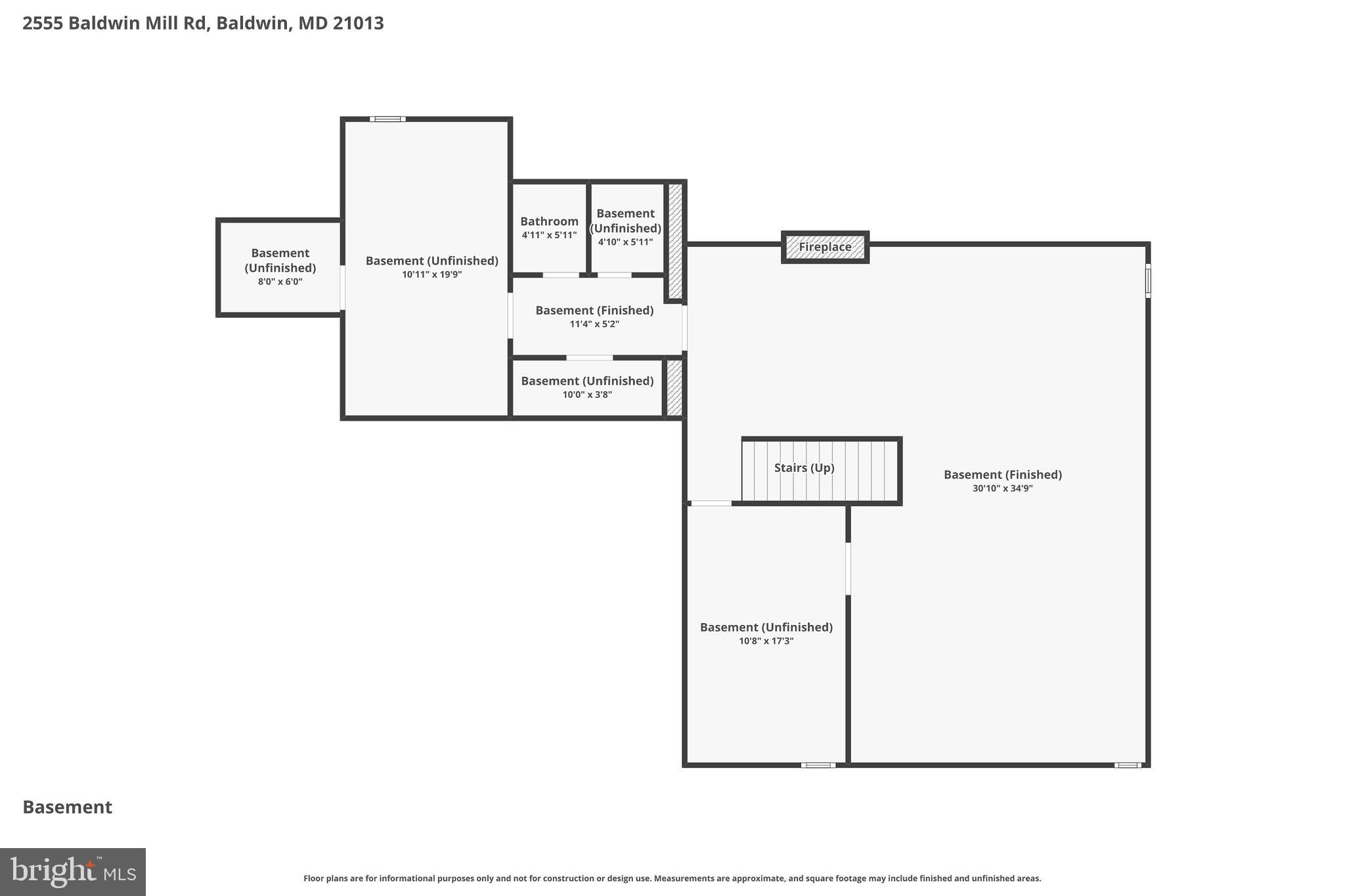 2555 Baldwin Mill Road Baldwin, MD 21013 - Photo 110 of 110 Basement Floor Plan