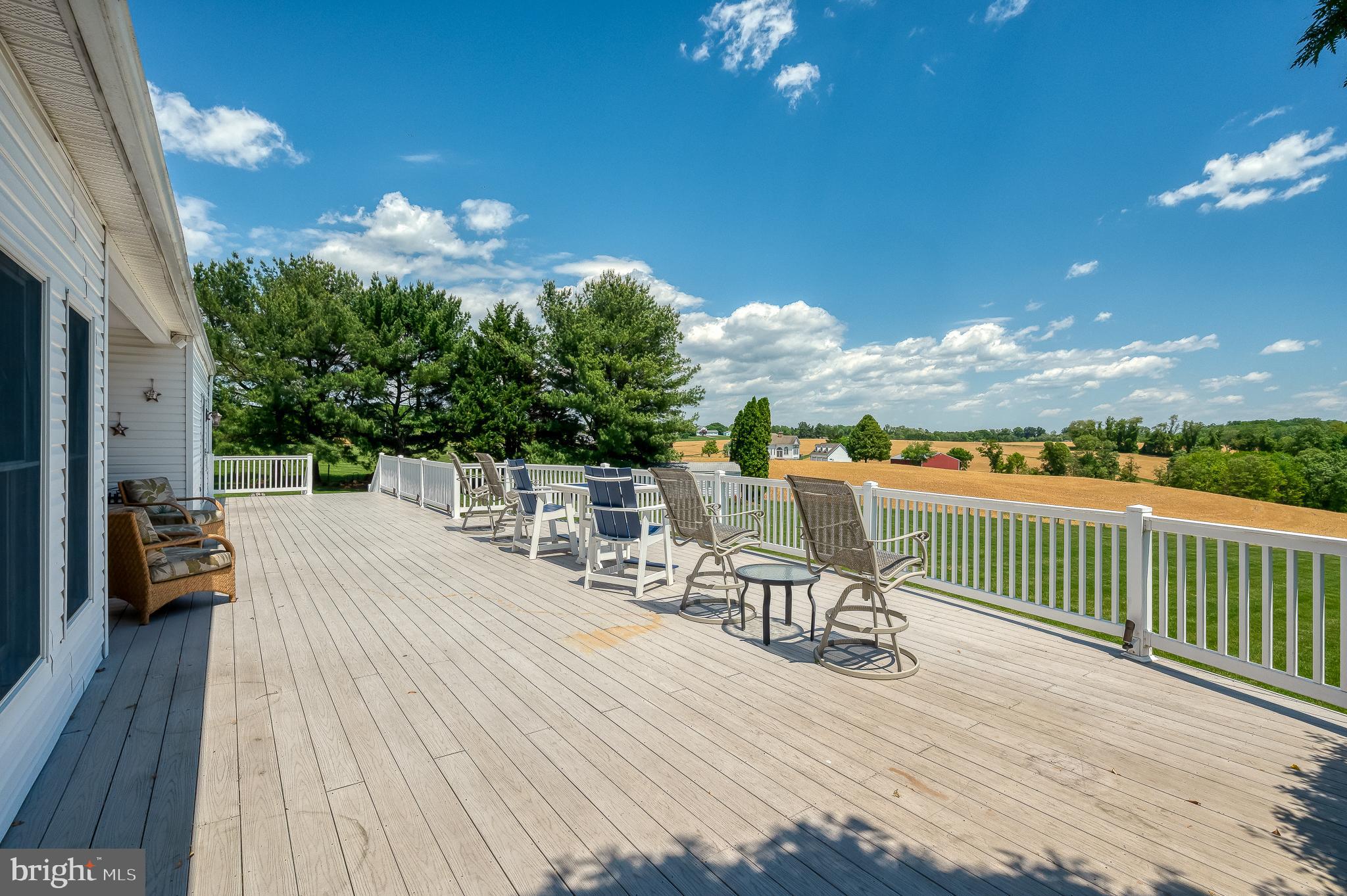 2555 Baldwin Mill Road Baldwin, MD 21013 - Photo 78 of 110 Back Deck overlooking Beautiful Farm Land