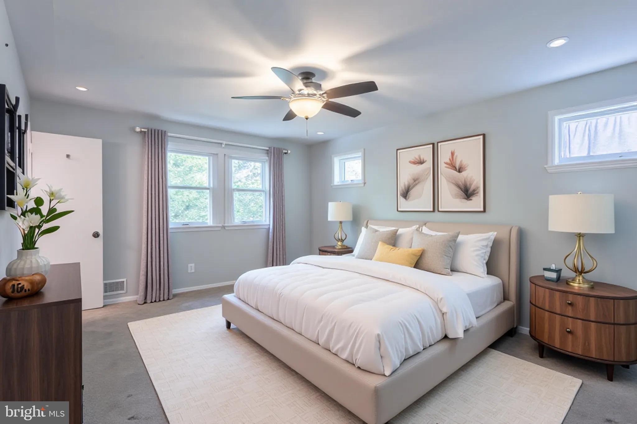 217 Brightdale Road Lutherville-Timonium, MD 21093 - Photo 7 of 29 Primary Bedroom (Virtual Staged)