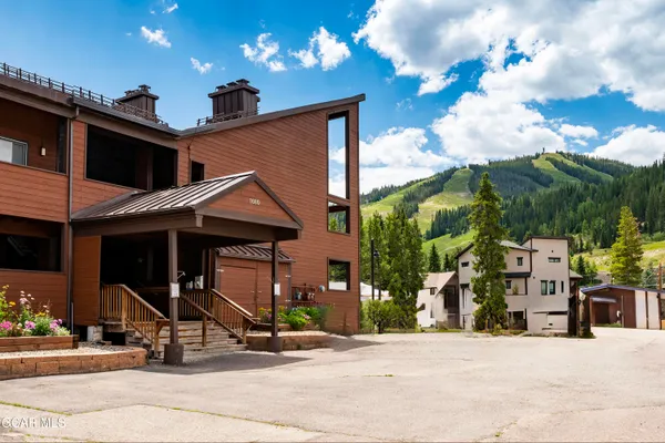 a view of a building with many windows