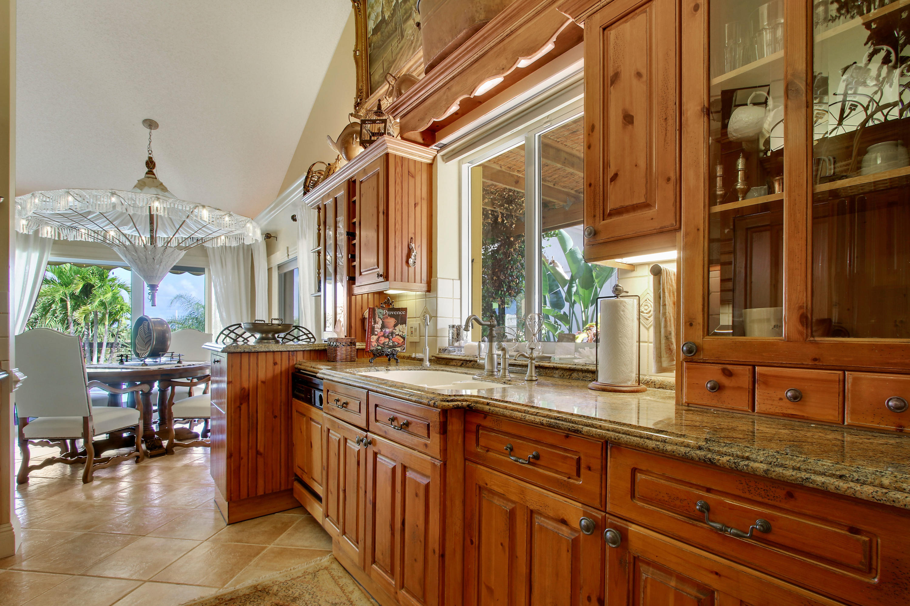 317 Ridge Road Jupiter, FL 33477 - Photo 18 of 33 Kitchen with View over Pergola