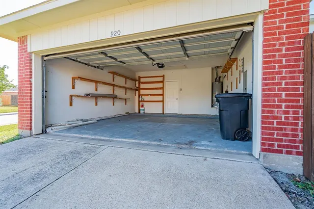a view of a garage