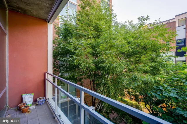 a view of balcony with city view