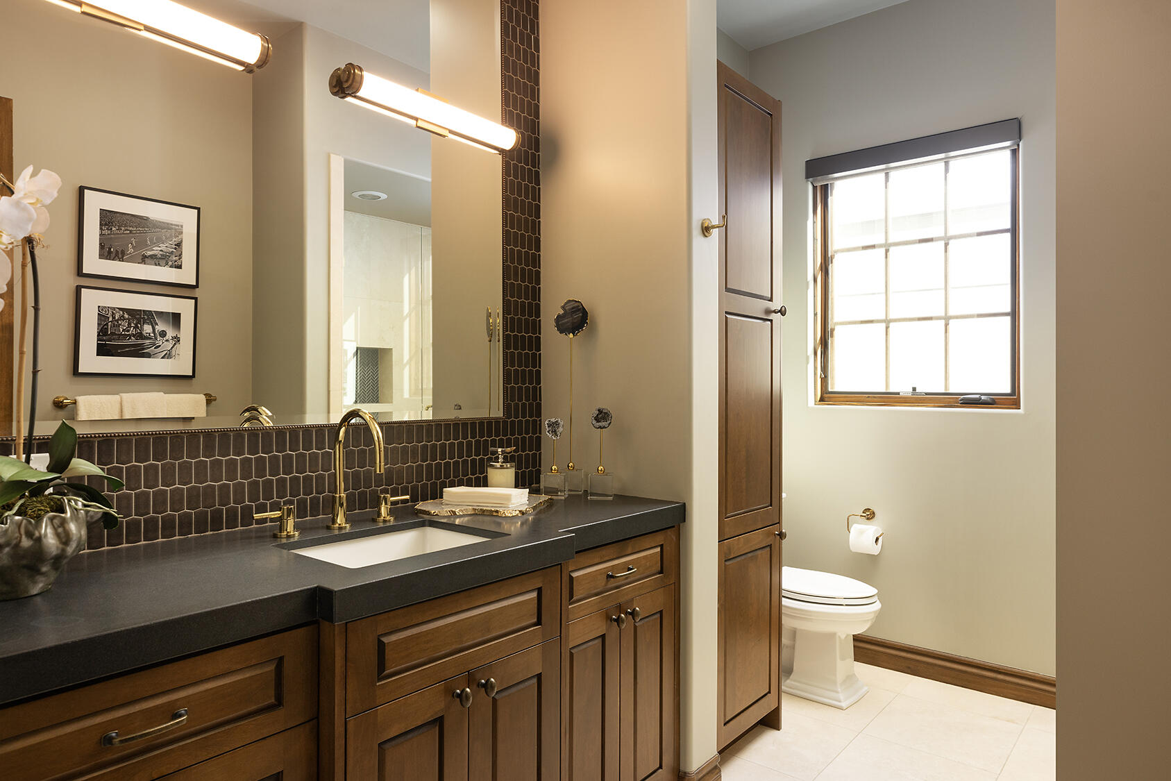 86816 Rogers Way Thermal, CA 92274 - Photo 21 of 29 a bathroom with a granite countertop toilet sink and mirror