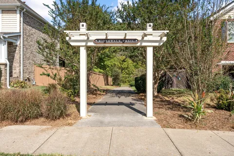 a view of a street with sign broad