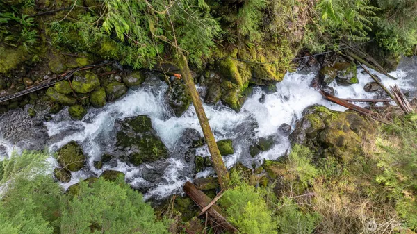 a view of a backyard of the house