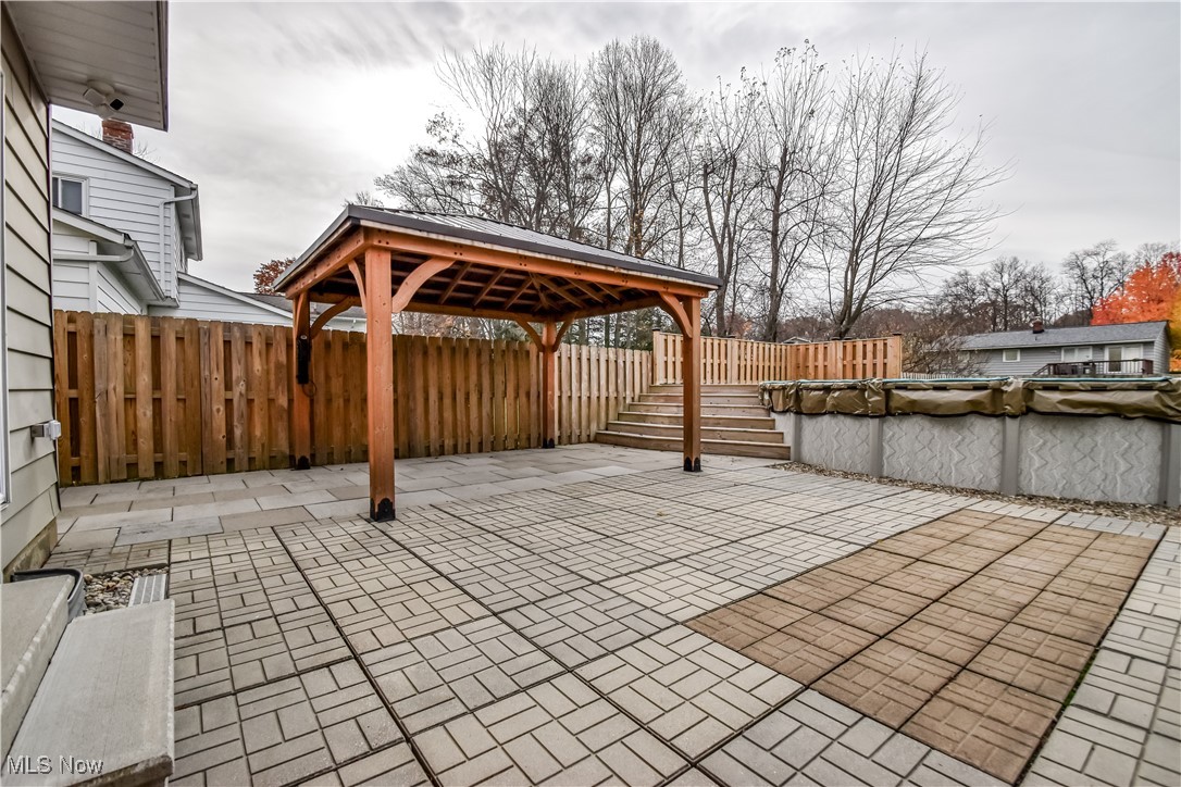 5618 Dolphin Road Mentor, OH 44060 - Photo 39 of 46 Fenced backyard featuring a patio area and a gazebo