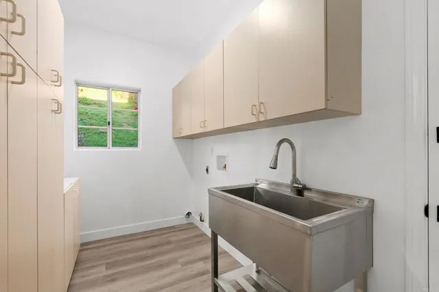 a bedroom with a bed and a fireplace