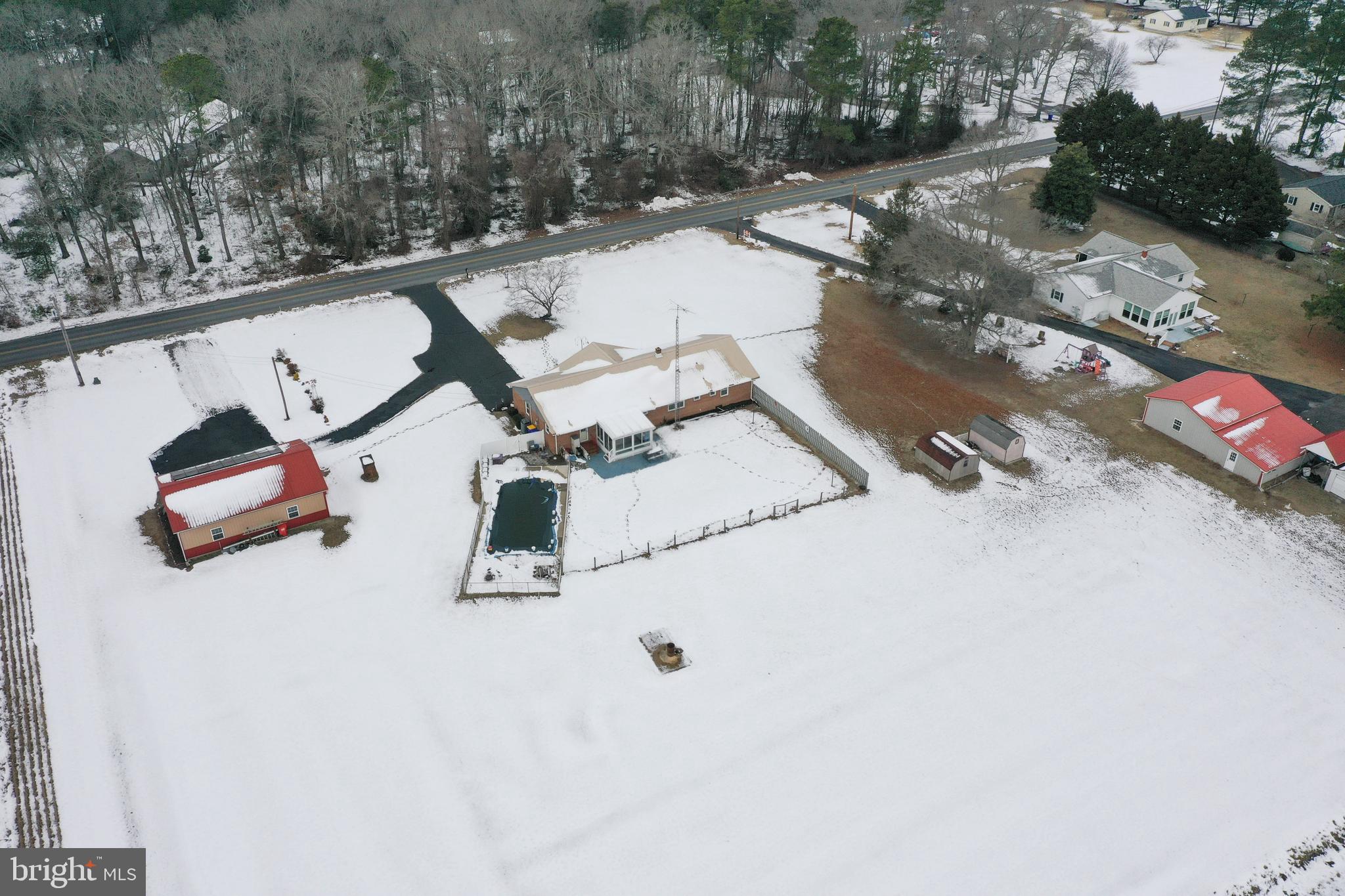 5627 Galestown Reliance Road Rhodesdale, MD 21659 - Photo 48 of 48 an aerial view of residential house with outdoor space and parking