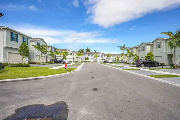 a view of road with card