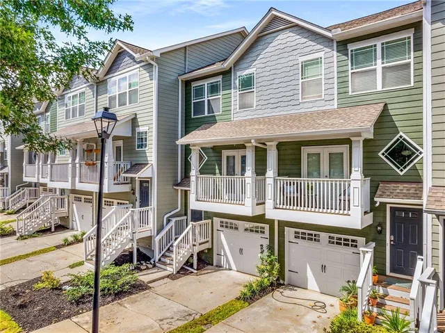 an aerial view of multiple house