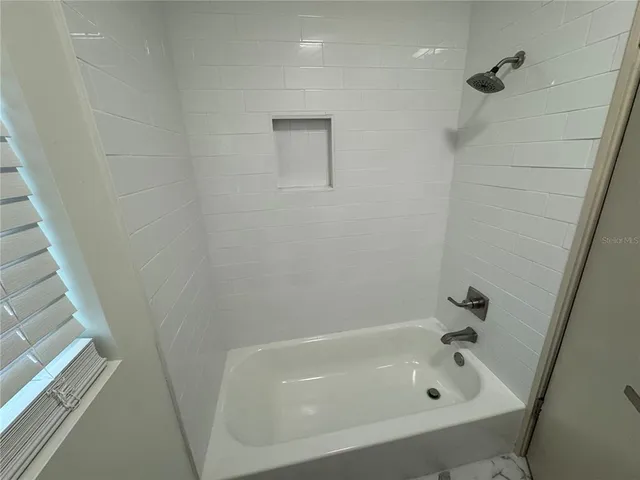 a bathroom with a tub