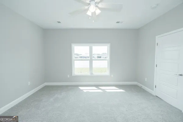 an empty room with a window