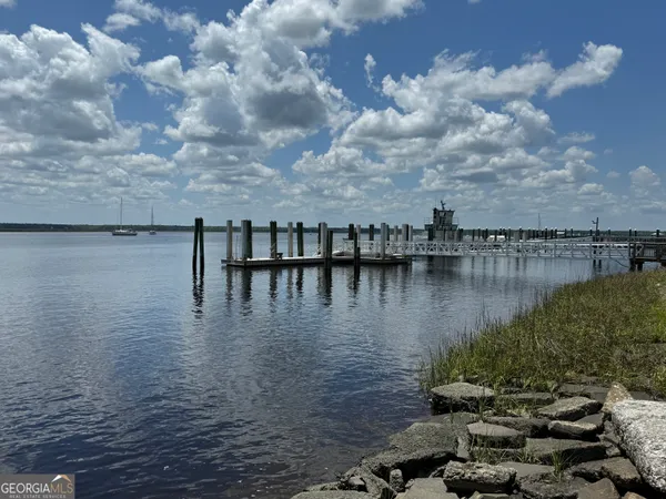 a view of lake from a yard