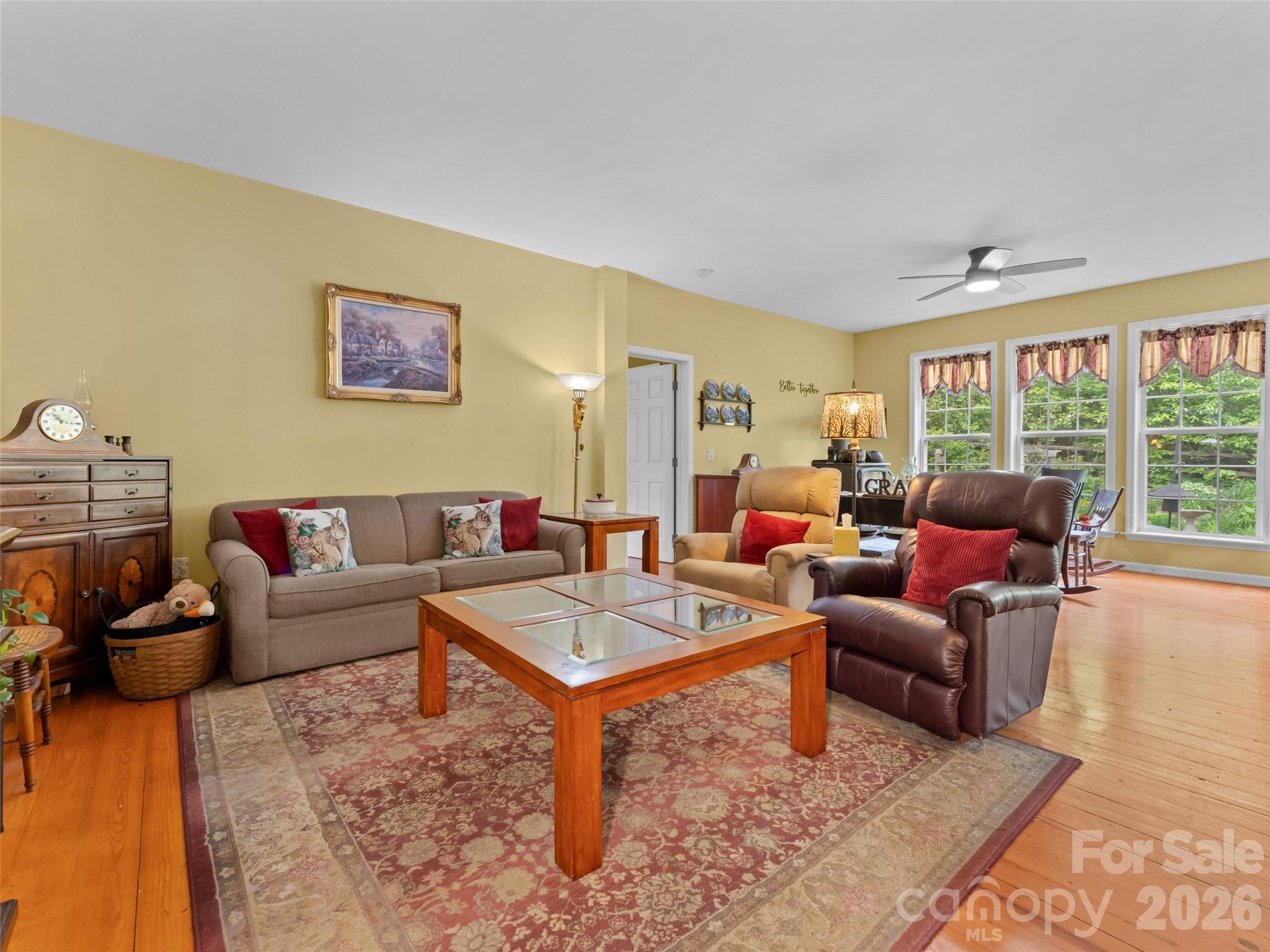 103 Old Southside Road Saluda, NC 28773 - Photo 12 of 48 a living room with furniture and a large window
