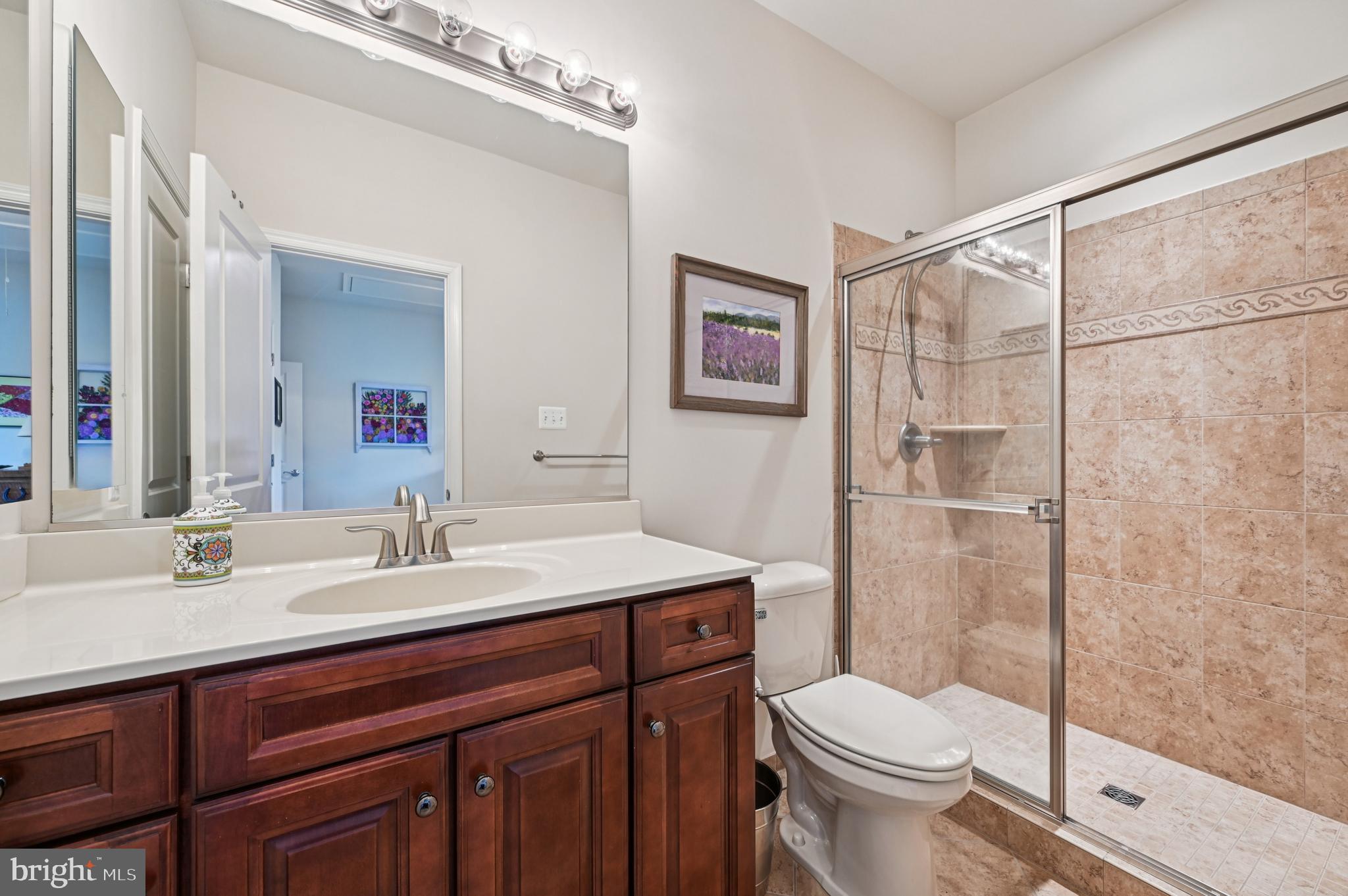 4884 Castlebridge Road Ellicott City, MD 21042 - Photo 60 of 130 a bathroom with a sink toilet and shower