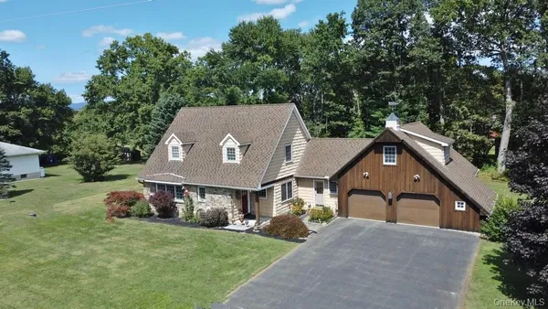 a aerial view of a house