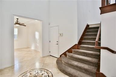 a view of an entryway with staircase