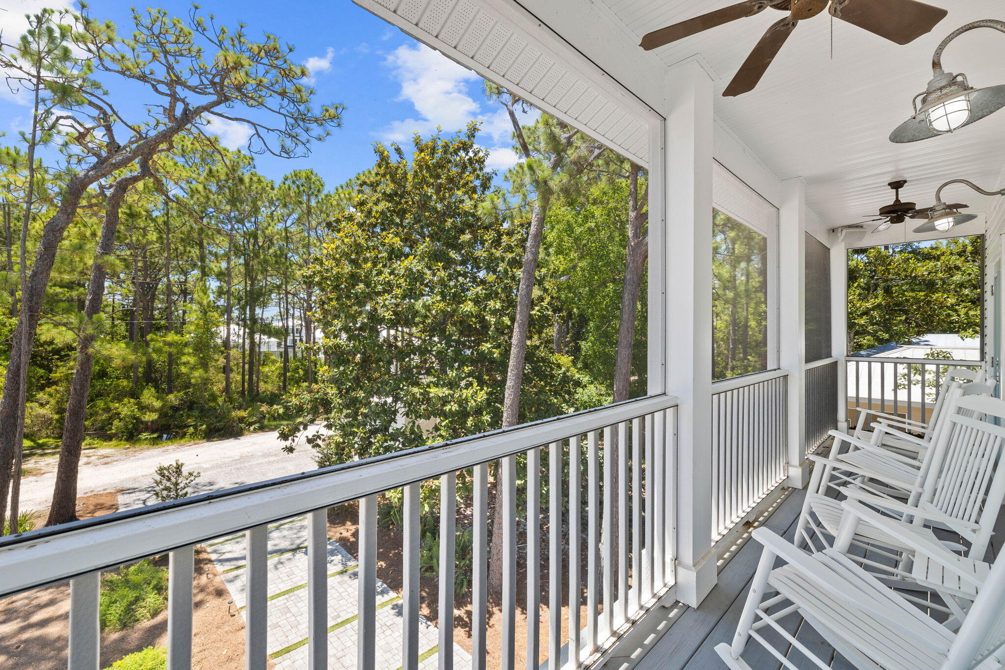 429 Montigo Avenue Santa Rosa Beach, FL 32459 - Photo 37 of 62 a view of a balcony with wooden floor