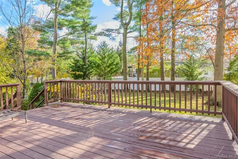 a view of a building with sitting area