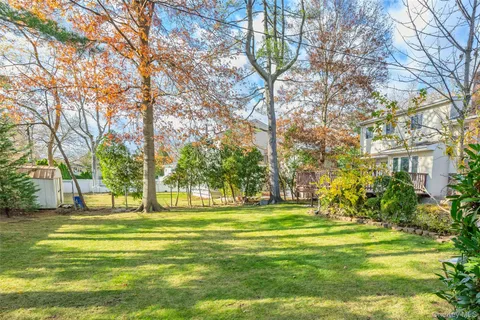 a big yard with trees