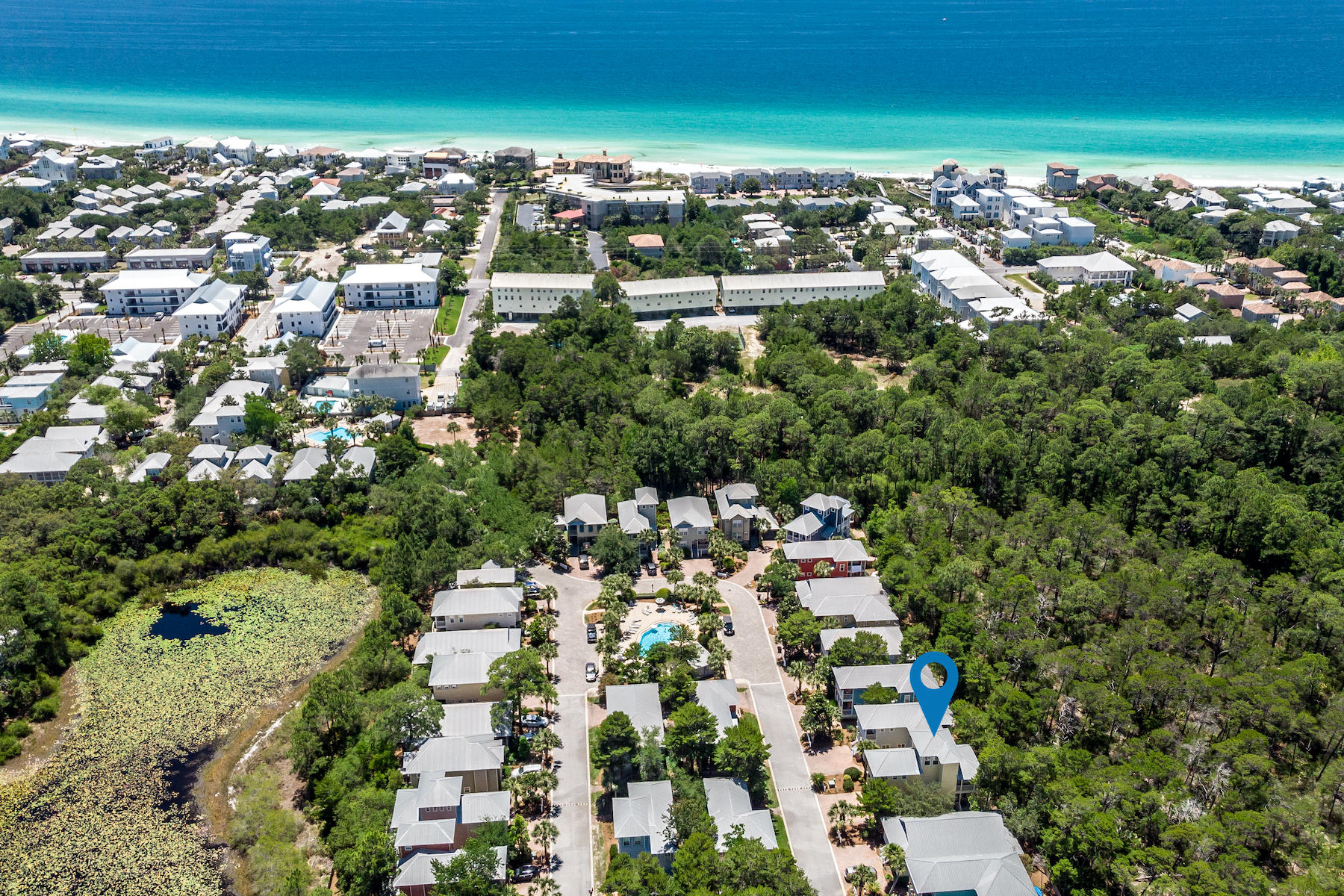 460 Hidden Lake Way Santa Rosa Beach, FL 32459 - Photo 30 of 40 an aerial view of residential building with outdoor space