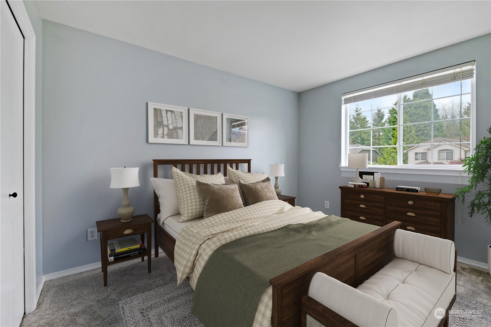 15014 Silver Firs Drive Everett, WA 98208 - Photo 19 of 30 a bedroom with a bed and wooden floor