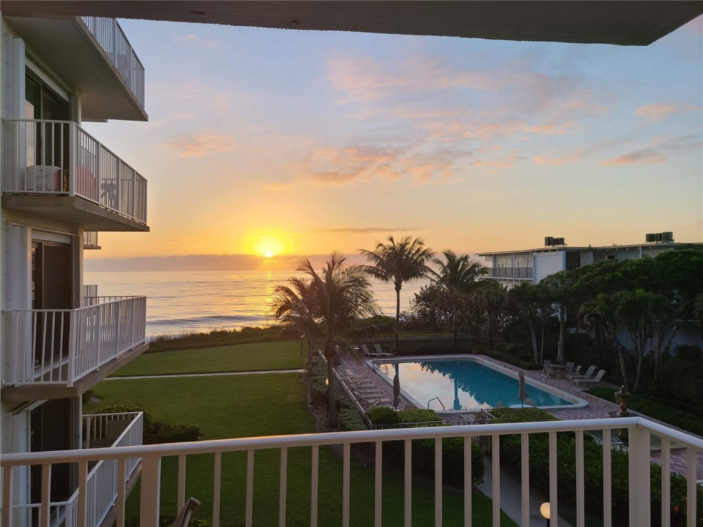 4450 Florida A1A, Unit 303 Vero Beach, FL 32963 - Photo 23 of 24 a view of a balcony with an ocean