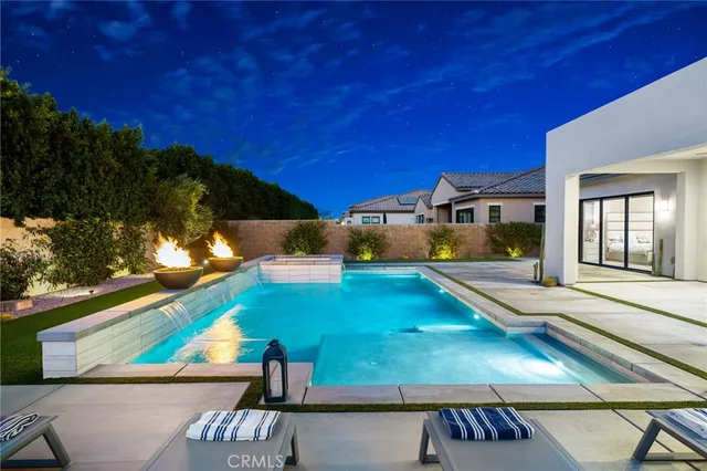 a view of an outdoor space with seating