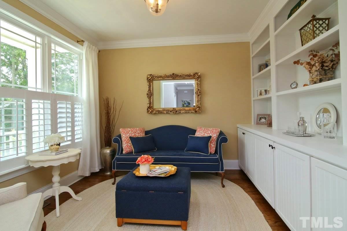 315 Georgetown Road Raleigh, NC 27608 - Photo 4 of 24 Formal LR or office with built-ins