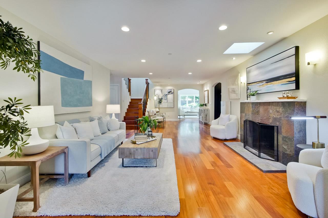 1663 Samedra Street Sunnyvale, CA 94087 - Photo 5 of 79 a living room with furniture and a fireplace