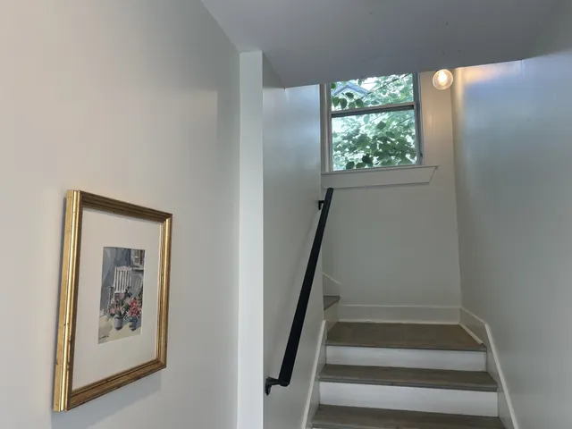 a view of entryway with a front door