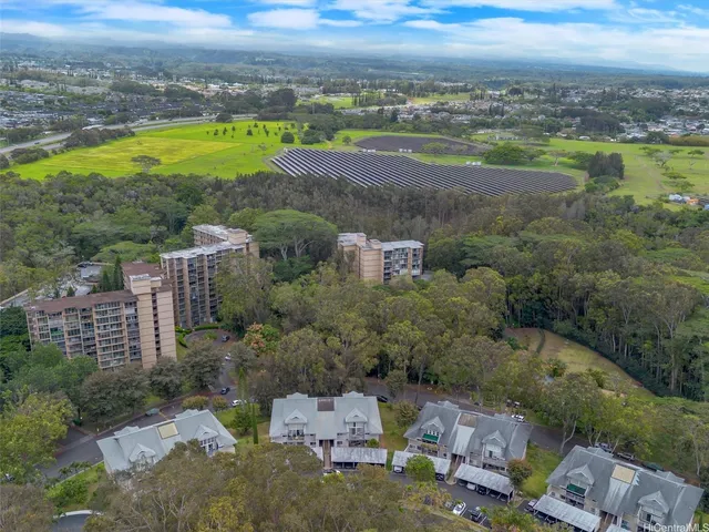 an aerial view of a city