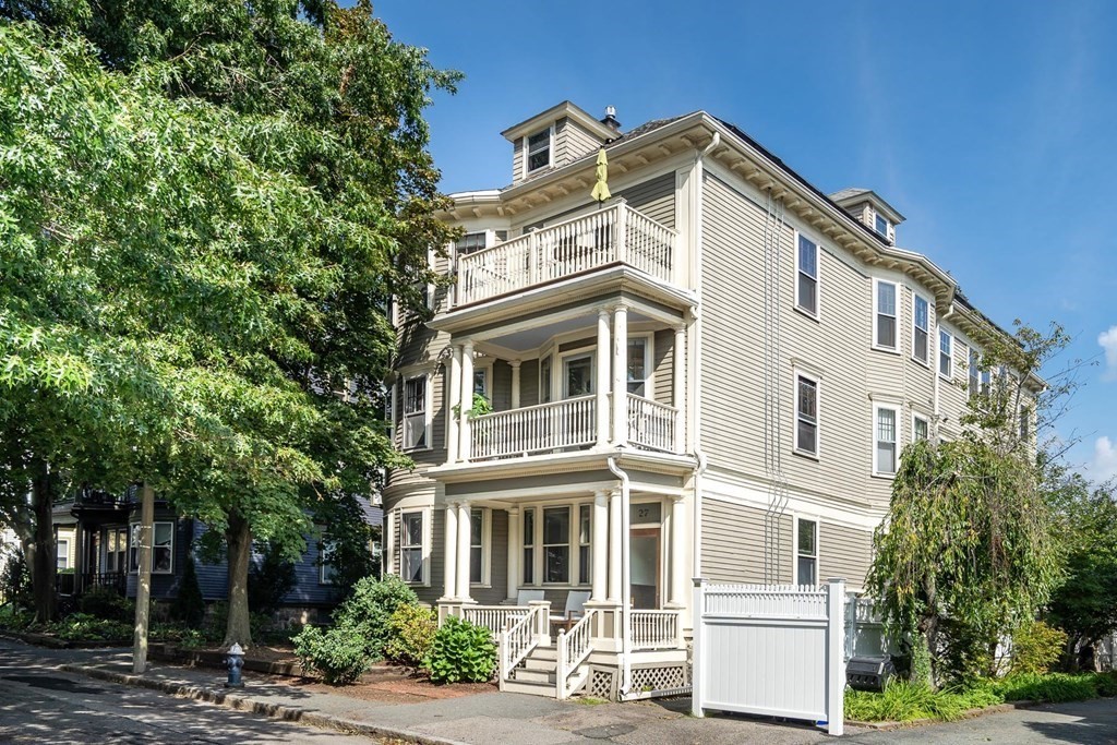 a front view of a building