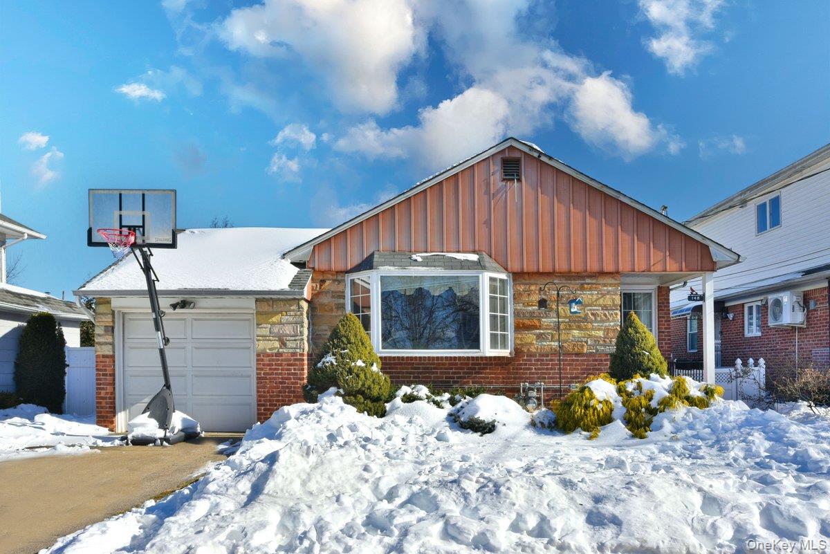 a front view of a house