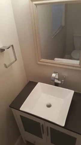 a bathroom with a sink