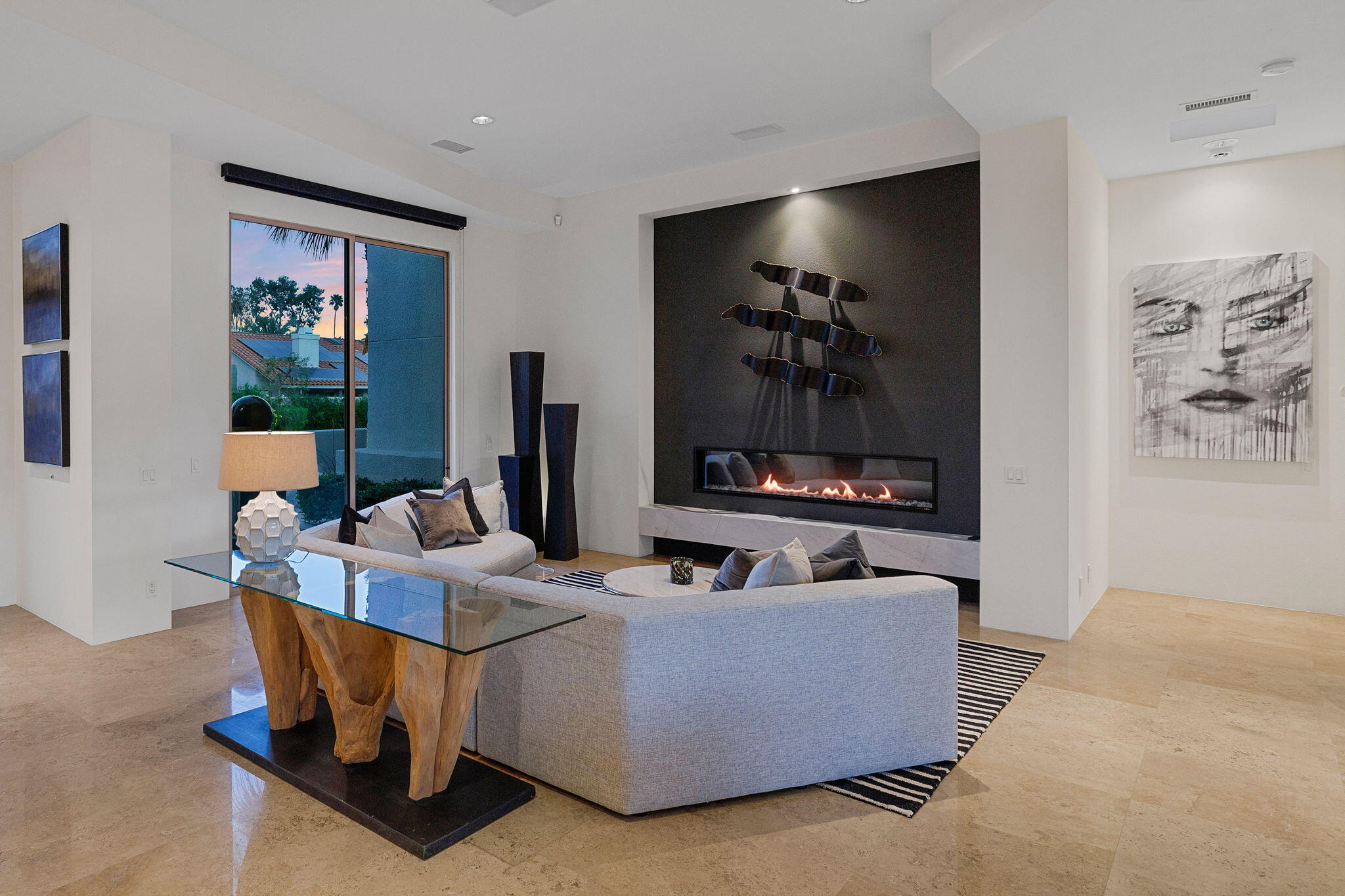 36725 Palm View Road Rancho Mirage, CA 92270 - Photo 33 of 136 a living room with furniture and a flat screen tv
