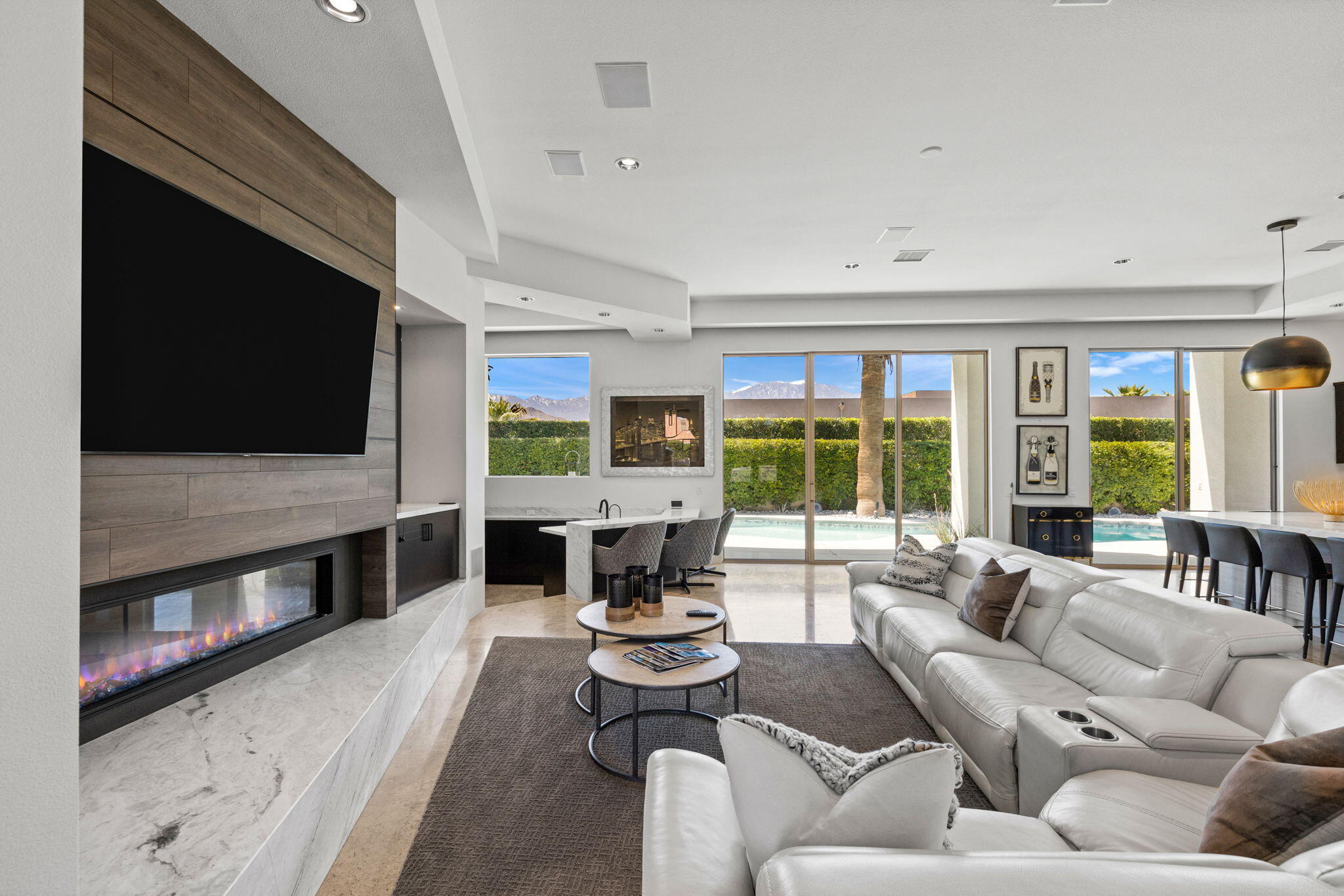 36725 Palm View Road Rancho Mirage, CA 92270 - Photo 67 of 136 a living room with furniture fireplace and flat screen tv