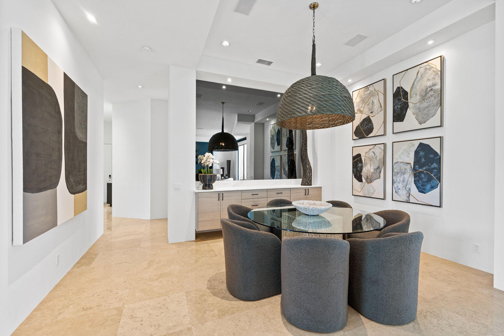 36725 Palm View Road Rancho Mirage, CA 92270 - Photo 69 of 136 a living room with furniture and a chandelier