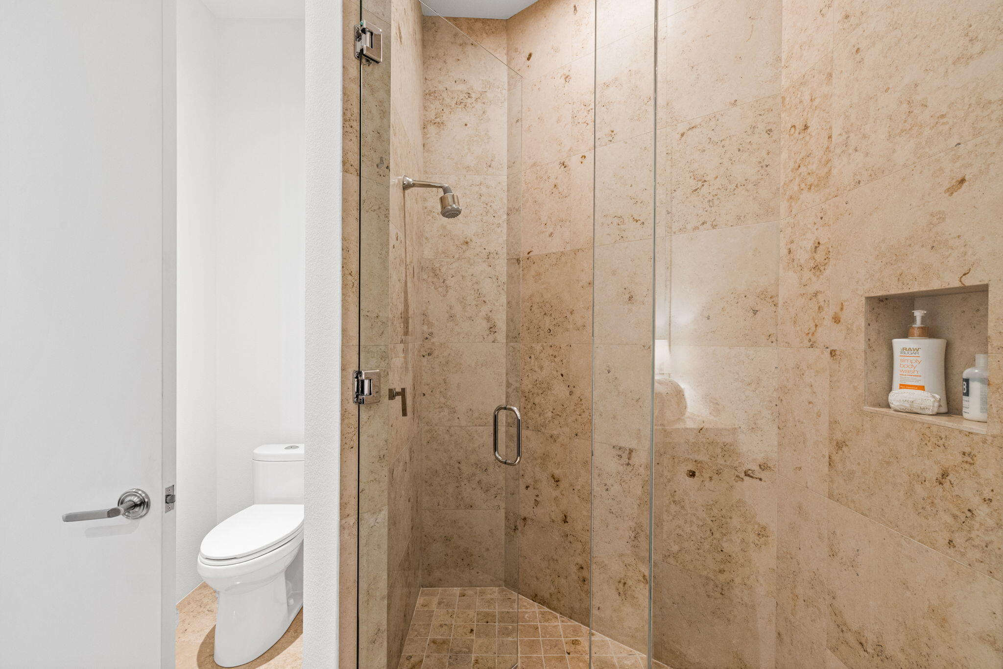 36725 Palm View Road Rancho Mirage, CA 92270 - Photo 85 of 136 a bathroom with a granite countertop toilet a sink and shower