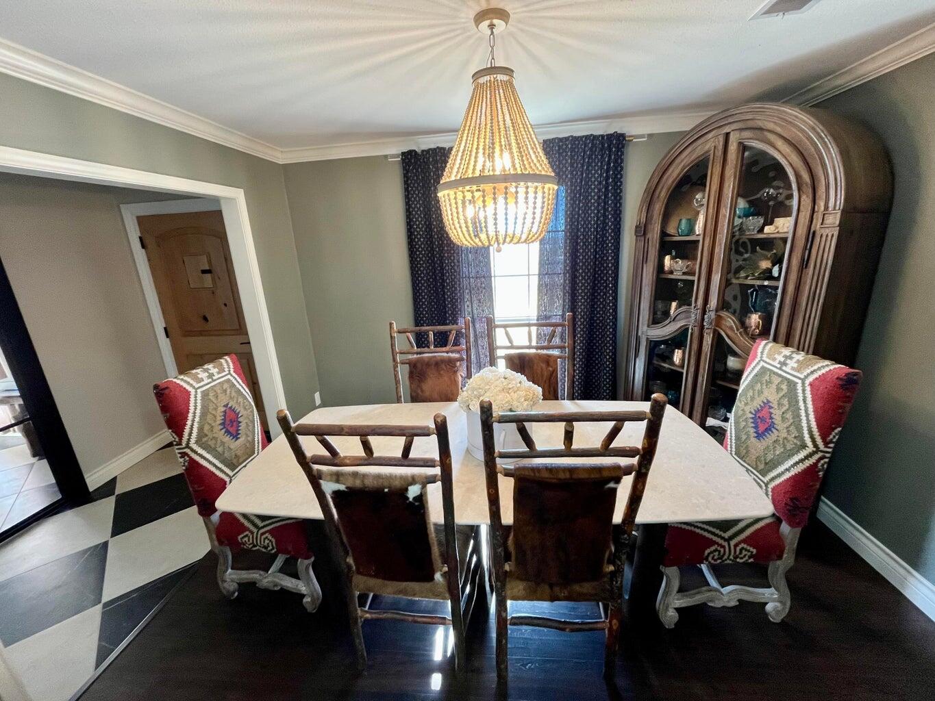 1492 Co Road Hale Center, TX 79041 - Photo 7 of 64 a view of a dining room with furniture window and wooden floor