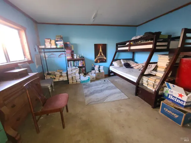 a room with furniture and a chair