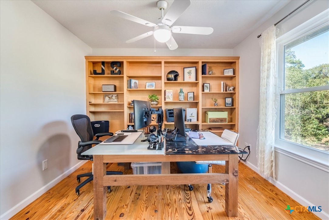 171 Pin Oak Crossing Elgin, TX 78621 - Photo 23 of 38 a view of a workspace with furniture and a window