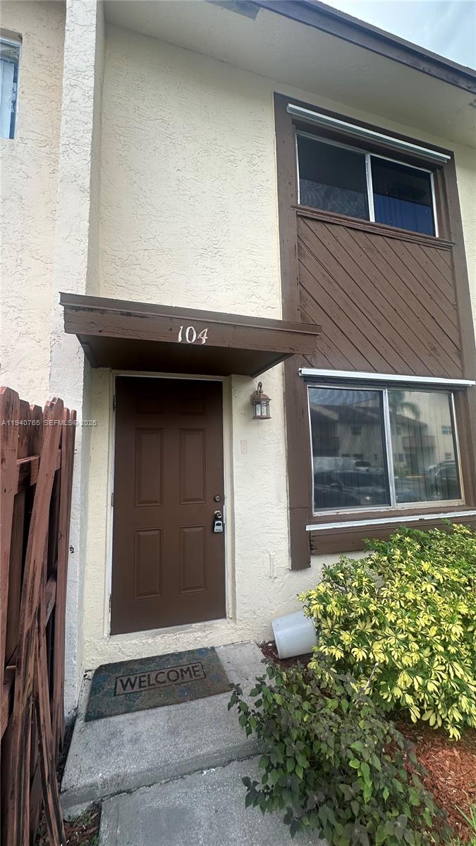 a front view of a house