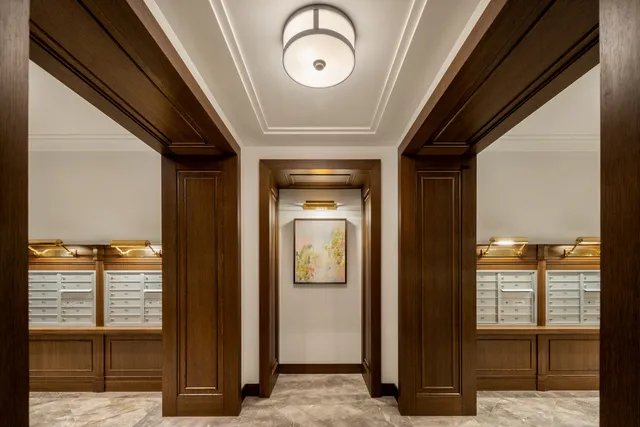 a view of a wooden door