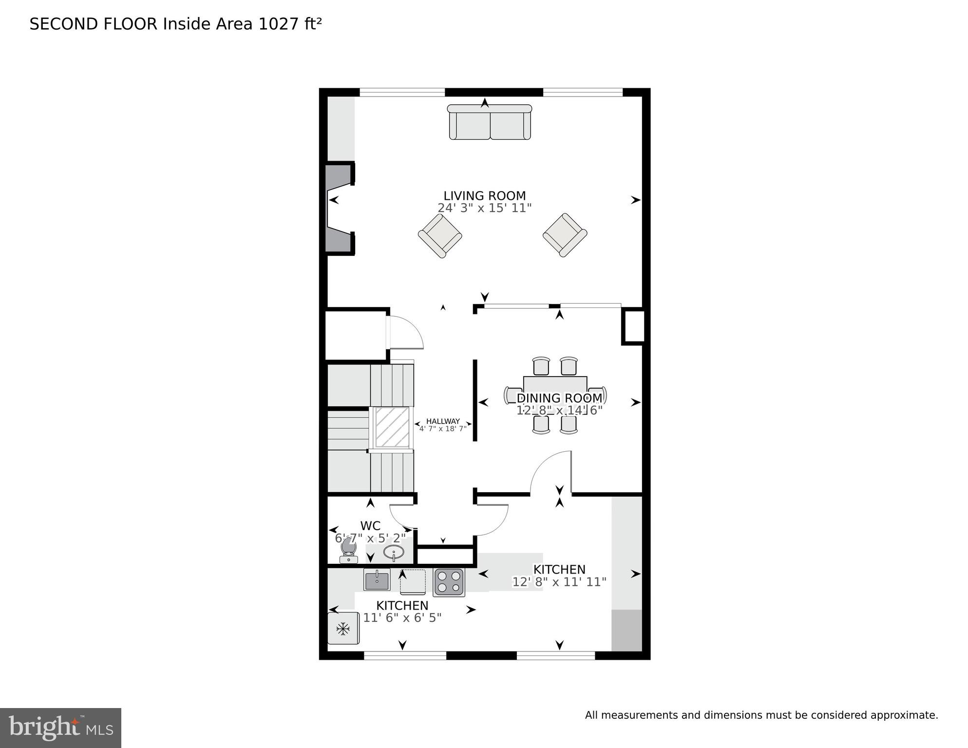 2334 South Rolfe Street Arlington, VA 22202 - Photo 33 of 35 Upper Level 1 Floor Plan
