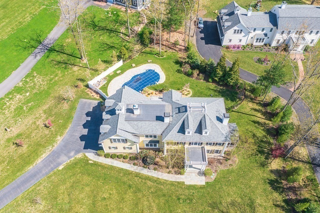 5 Cider Circle Bolton, MA 01740 - Photo 42 of 42 an aerial view of residential house with outdoor space and swimming pool