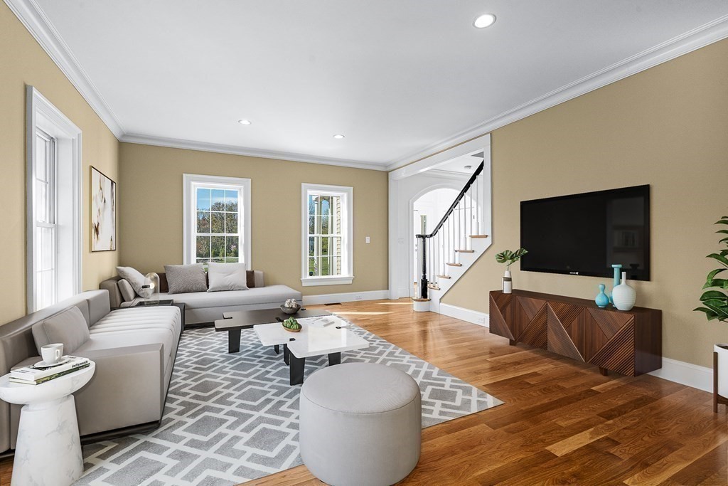 5 Cider Circle Bolton, MA 01740 - Photo 10 of 42 a living room with furniture and a flat screen tv